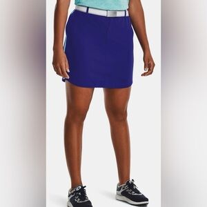 NWT Under Armour Women’s Links Woven Golf Skort Royal Blue & Aqua Size 6